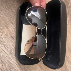 Coach gold Aviator Sunglasses with Dark Tint